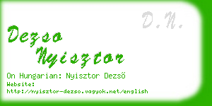 dezso nyisztor business card